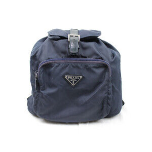 PRADA VELA Backpack Navy Blue Handbag